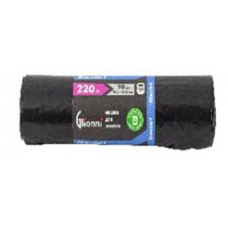 ГЛИОННИ Стандарт Мешки д/мусора 220л/10шт рул.черн.17мкр.(до 20кг)/25