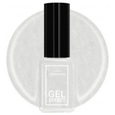 JM Лак д/ногтей 6мл GEL Effect 104 белый искрящ/24