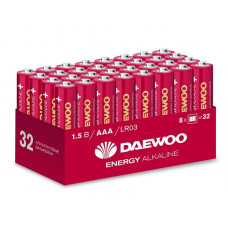DAEWOO Батарейки алкалин LR03 Energy блок 32шт