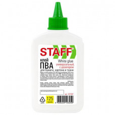 Клей ПВА STAFF 125гр с дозатором/40