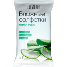 Влажные салфетки  15шт Акватория алоэ вера/120