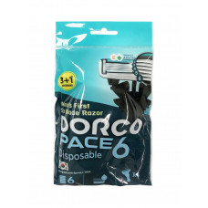 DORCO Станок однораз.6-лезв. 4шт (3+1) плав.голов SX A100-3+1/12 АКЦИЯ!